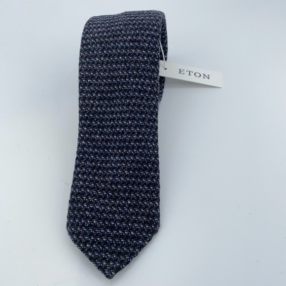 Eton Tie Mens One Size Colorful Wool Classic Professional Necktie Italy Made NWT